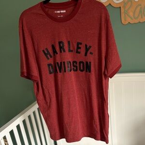 Men’s Harley-Davidson Crimson Tee with Black Logo